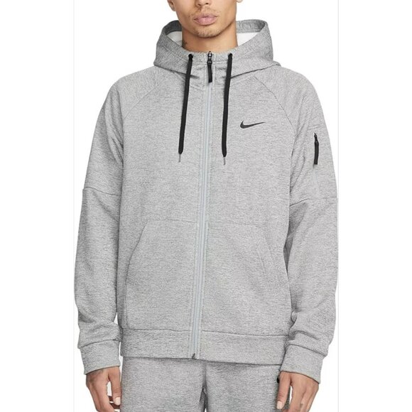 Nike Thema Flecce Full-Zip Training Hoodie Gray Men's Size 2XL  DQ4830-063 NEW - Picture 1 of 8